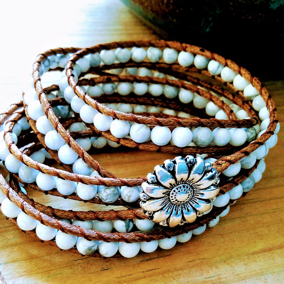 Self-Reflection Yoga Wrap Bracelet/ White Howlite Bracelet – Coconut Dreams  Skincare Inc.