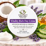 Coconut Milk Vitality Rich Day Crème | Mint & Lavender | 2 oz