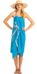 Women's Beach Side Tropical Tie-dye One Size Sarong Wrap/Cover Up