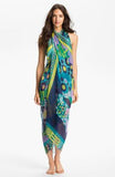 Blue Wave Tie Dye Wrap/Cover Up