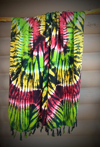 Lailani One Size Tie dye Sarong Wrap/Cover Up