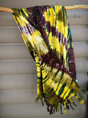 Summers in the Sun Tie-dye One Size Sarong Wrap/Cover Up
