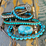 Tranquil Turquoise Boho Wrap Bracelet